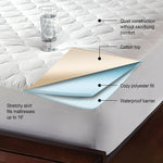 Premium Quilted Waterproof Mattress Protector – Double Bed (RED Maroon)