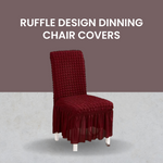 Ruffle Design Dinning Chair Covers