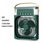 Usb Electric Portable Air Conditioner Fan | Humidifier Function | Led Night Light Water Mist + Free Gift
