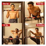 Adjustable No-Screw Pull-Up Bar (200KG Capacity)