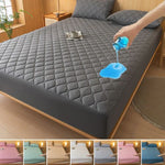 Premium Quilted Waterproof Mattress Protector – Double Bed (Grey)