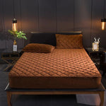 Premium Quilted Waterproof Mattress Protector – Double Bed (Copper)