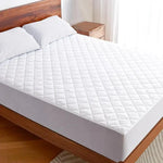 Premium Quilted Waterproof Mattress Protector – Double Bed (White)