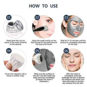 Audala Magnetic Mineral Sea Mud Black Deep Skin Cleanser Face Mask (Imported)